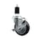 Service Caster 4'' Black Poly Swivel 1-1/2'' Expanding Stem Caster with Brake SCC-EX20S414-PPUB-BLK-TLB-112 - alternate 1